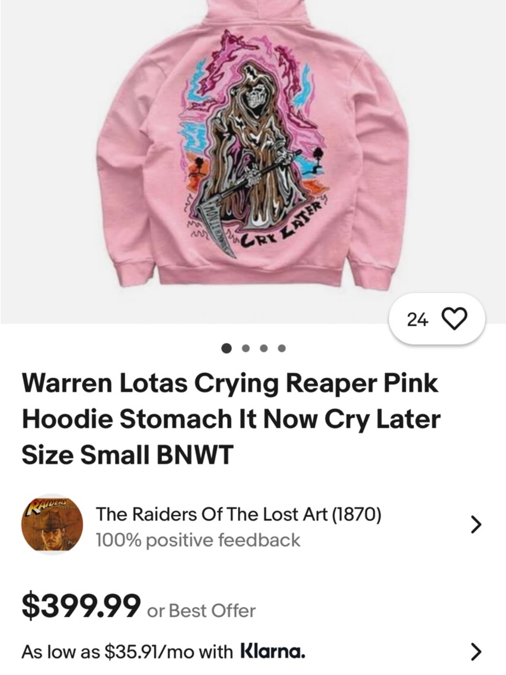 Warren Lotas Crying Reaper Stomach It Now Cry Later
Bad Bunny limited edition - Picture 3 of 4